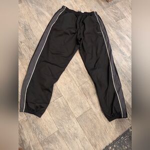Men's Reebok Lined Black Joggers with Gray Accents Size Large